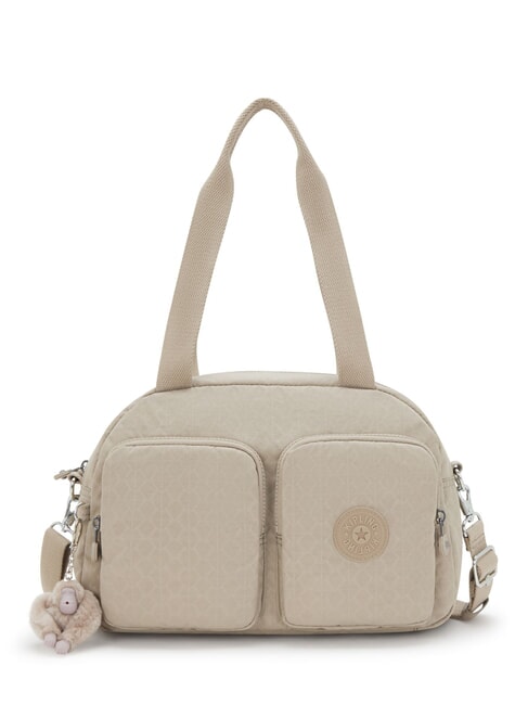 KIPLING COOL DEFEA Sac à bandoulière moyen signature beige en relief - Sacs pour Femme
