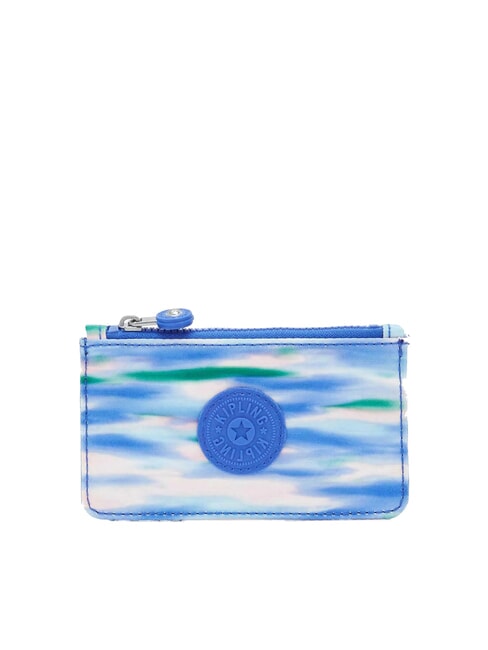 KIPLING CAMILO Porte-cartes plat avec zip bleu dilué - Portefeuilles Femme