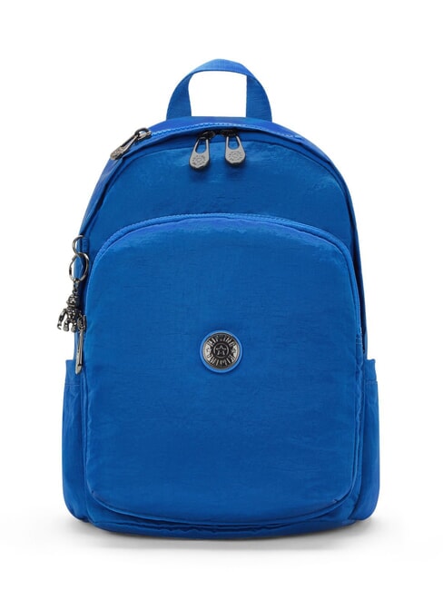 KIPLING DELIA M Sac à dos bleu satiné - Sacs pour Femme
