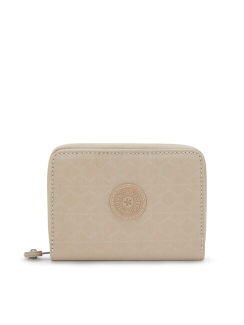 KIPLING MONEY LOVE Portefeuille moyen signature beige en relief - Portefeuilles Femme