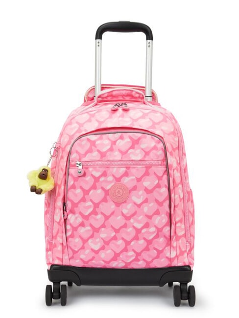 KIPLING NEW ZEA Sac à dos à roulettes avec support pour ordinateur portable des coeurs adorables - Sacs à dos à roulettes