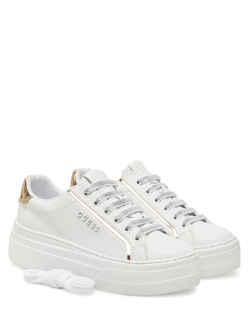 GUESS AMERIA  Baskets platine blanc - Chaussures Femme