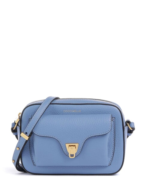 COCCINELLE BEAT SOFT Mini sac en cuir texturé bleu - Sacs pour Femme