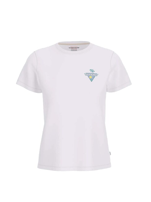 GUESS JEANS SS CN REGULAR T-shirt en coton blanc pur - T-shirt