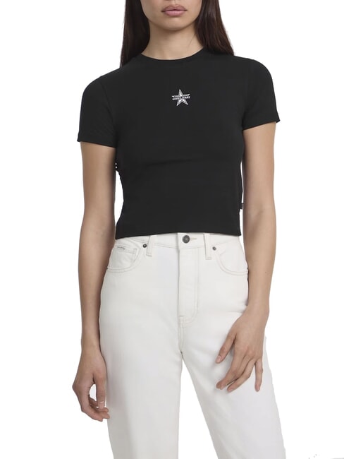 GUESS JEANS SS CN EMB STAR  T-shirts jetbla - T-shirt