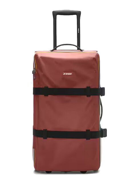 KWAY BLOSSAC  Chariot étanche moyen rouge brun-noir p - Valises Semi-rigides