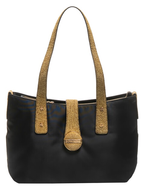 BORBONESE ECLIPSE Sac à provisions op noir / naturel - Sacs pour Femme