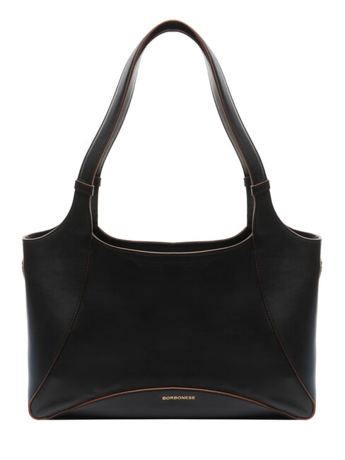 BORBONESE MEDAILLE  Sac à bandoulière en cuir Noir - Sacs pour Femme
