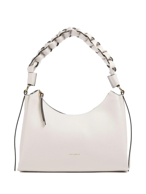 COCCINELLE BOHEME GRANA DOUBLE Sac moyen en cuir blanc/peau - Sacs pour Femme