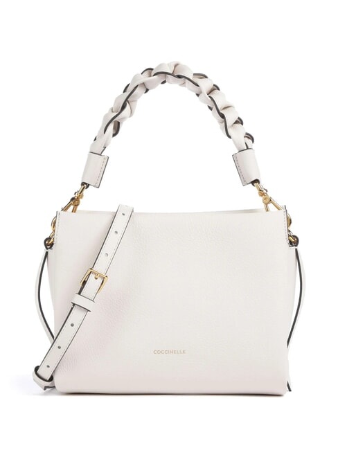 COCCINELLE BOHEME GRANA DOUBLE Sac à main, avec bandoulière, en cuir blanc/peau - Sacs pour Femme