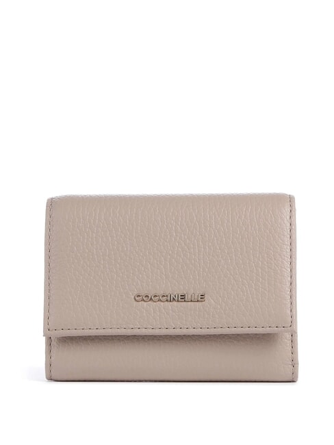 COCCINELLE METALLIC SOFT  Petit portefeuille en cuir rosaces - Portefeuilles Femme