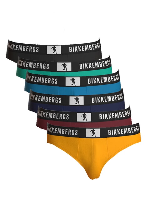 BIKKEMBERGS NEW PUPINO BRIEF 6 glissements multicolore - Slip homme