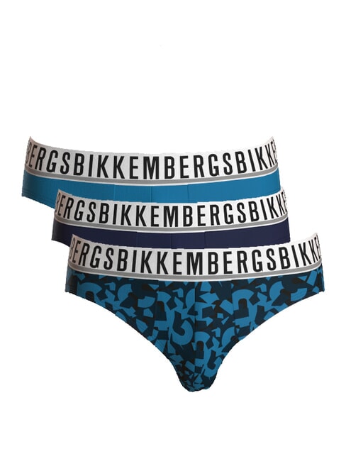 BIKKEMBERGS BRIEF MIX 3 glissements océan - Slip homme