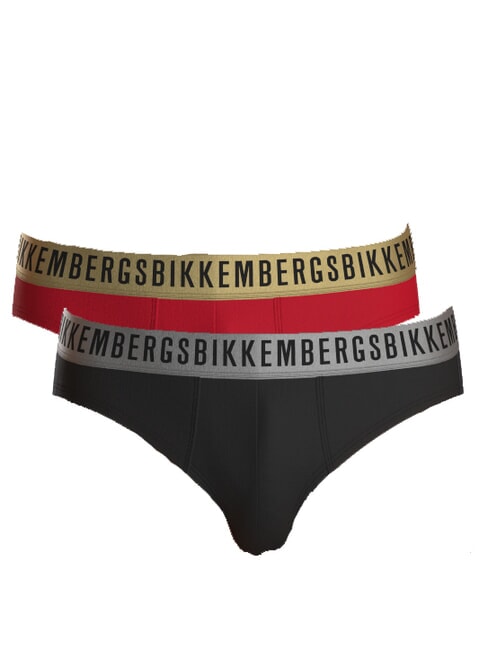 BIKKEMBERGS BRIEF 2 glissements rouge/noir - Slip homme