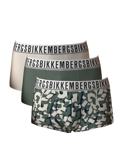BIKKEMBERGS TRUNK MIX 3 boxeurs forêt - Slip homme