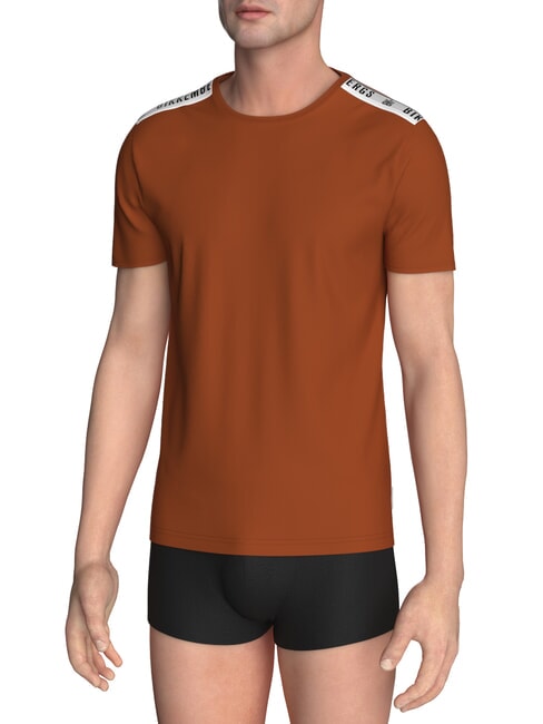 BIKKEMBERGS ELASTIC T-shirt brun - T-shirt