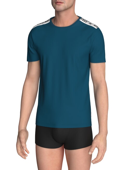 BIKKEMBERGS ELASTIC T-shirt bleu - T-shirt