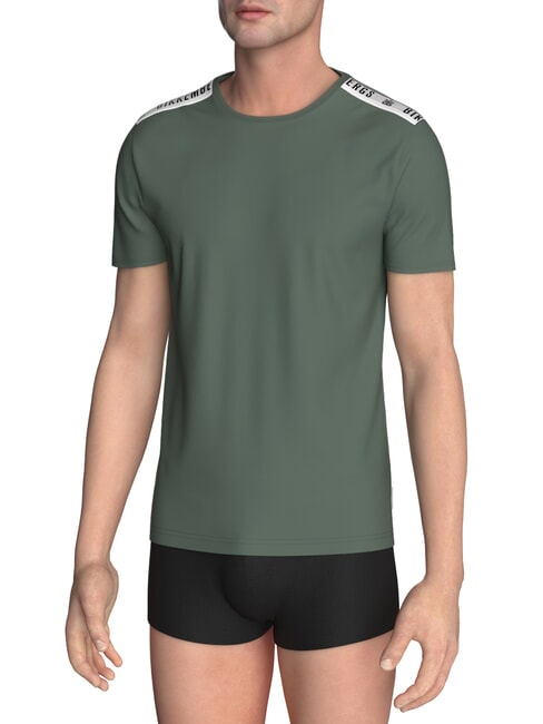 BIKKEMBERGS ELASTIC T-shirt vert - T-shirt