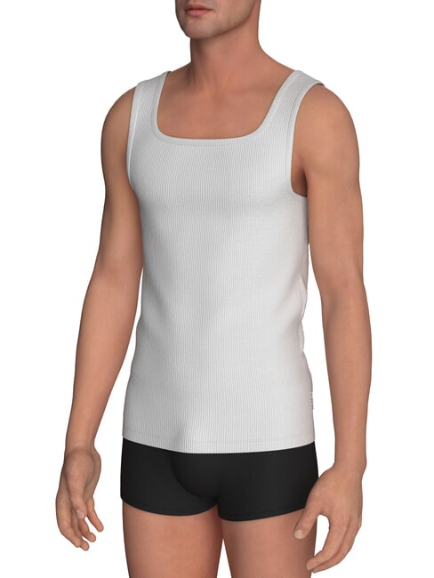 BIKKEMBERGS NEW CLASSIC Débardeur côtelé blanc - T-shirt
