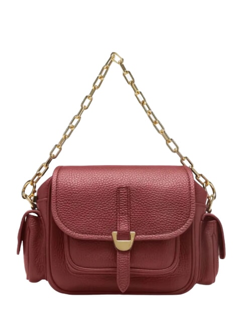 COCCINELLE CAMPUS  Mini sac bandoulière en cuir sangria - Sacs pour Femme