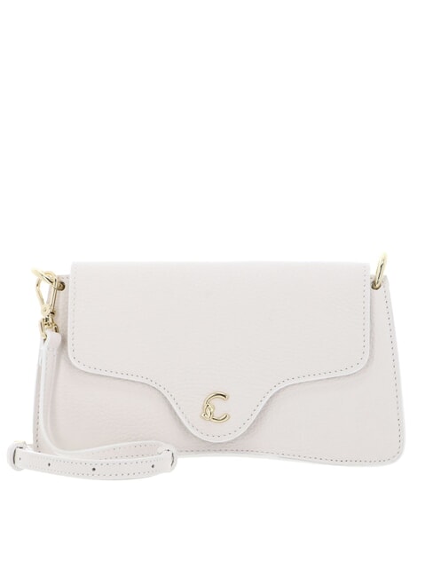 COCCINELLE C-ME Sac en cuir martelé à rabat blanc - Sacs pour Femme