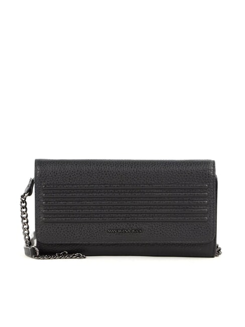 MANDARINA DUCK I-CON Pochette portefeuille en cuir Noir - Portefeuilles Femme