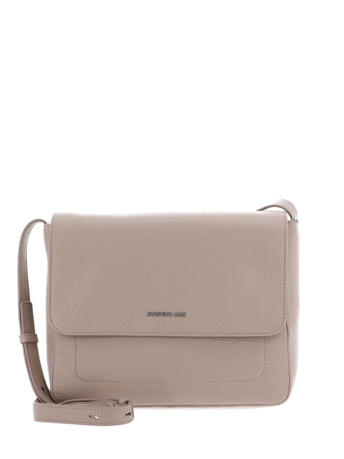 MANDARINA DUCK MELLOW LEATHER Sac bandoulière en cuir avec rabat taupe chaud - Sacs pour Femme