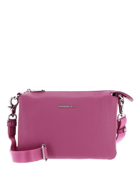 MANDARINA DUCK MELLOW Sac bandoulière en cuir rouge violet - Sacs pour Femme