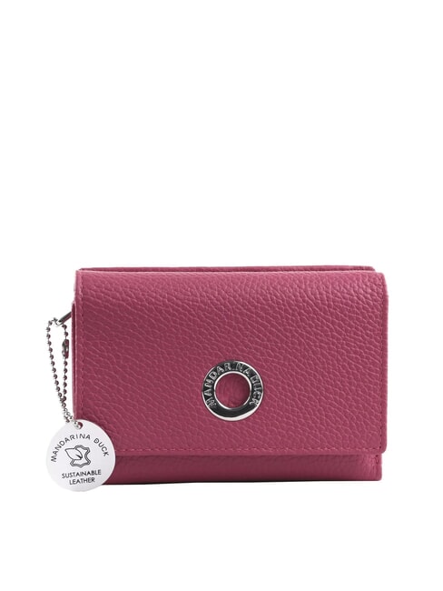 MANDARINA DUCK MELLOW  Portefeuille moyen en cuir rouge violet - Portefeuilles Femme