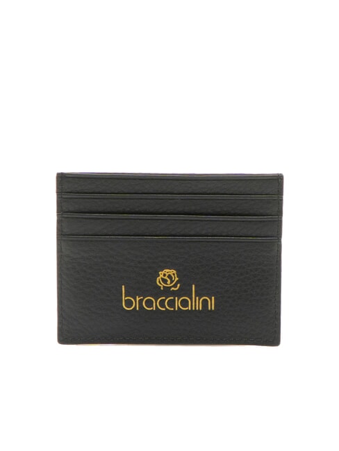 BRACCIALINI BASIC Porte-cartes de crédit en cuir noir - Portefeuilles Femme