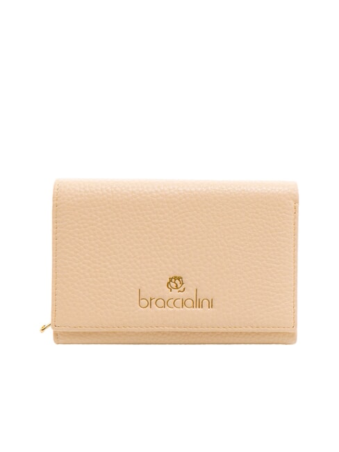 BRACCIALINI BASIC Portefeuille en cuir moyen beige - Portefeuilles Femme