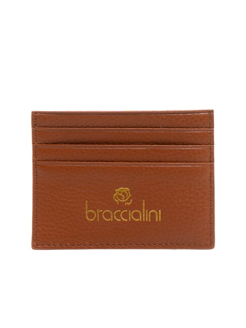 BRACCIALINI BASIC Porte-cartes de crédit en cuir marron - Portefeuilles Femme