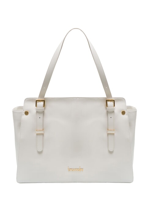 BRACCIALINI GRETA Sac shopping en cuir avec boucles blanc - Sacs pour Femme