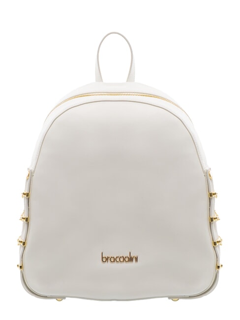 BRACCIALINI NORA Sac à dos en cuir avec chaînes blanc - Sacs pour Femme