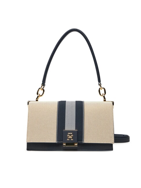 TOMMY HILFIGER TH HER Sac à bandoulière en toile avec bandoulière bleu de l'espace - Sacs pour Femme