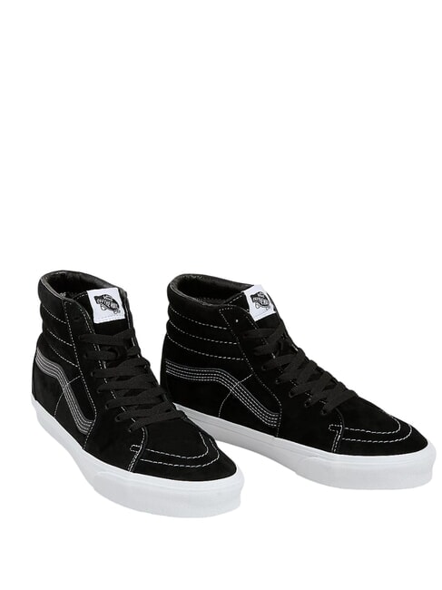 VANS SK8-HI  Baskets en cuir cochon en daim noir - Chaussures unisexe