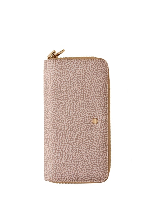 BORBONESE CLASSICA Portefeuille zippé sable - Portefeuilles Femme