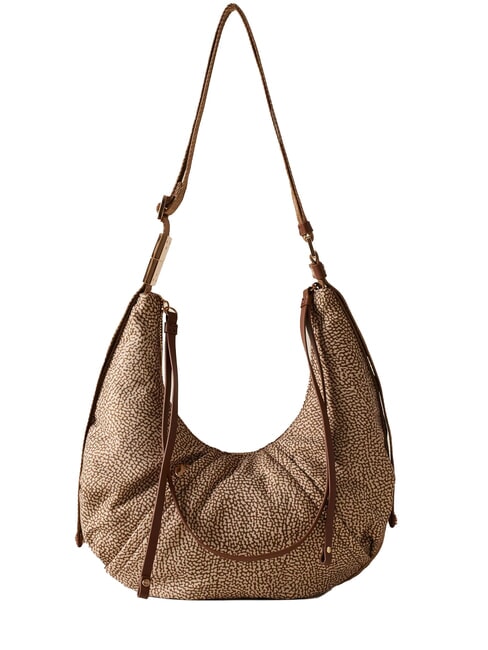 BORBONESE FOLD  Sac bandoulière souple mer Beiger - Sacs pour Femme