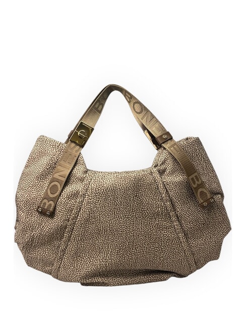 BORBONESE FOLD  Sac à bandoulière, avec bandoulière mer Beiger - Sacs pour Femme