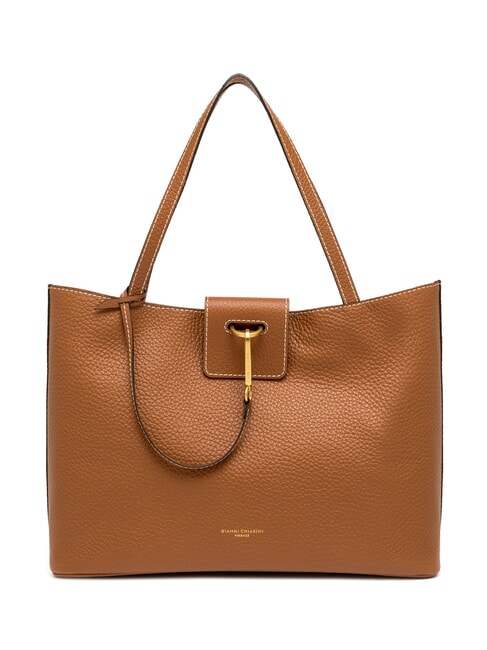 GIANNI CHIARINI MARISOL Sac shopping en cuir caramel - Sacs pour Femme