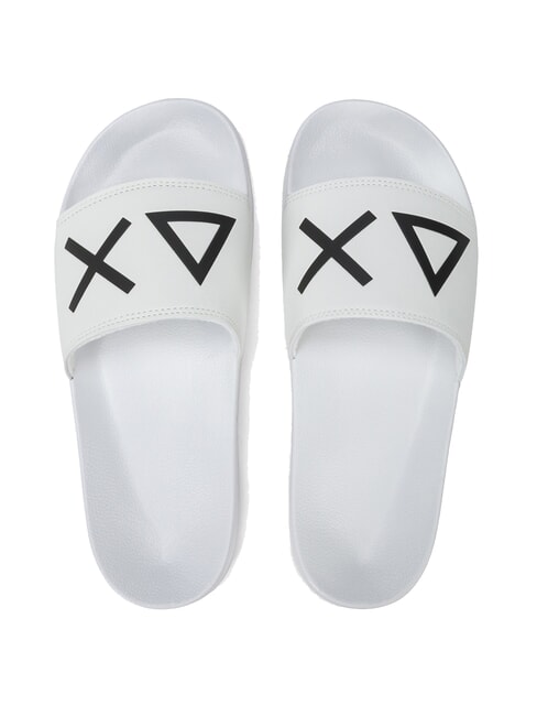 SUN68 SLIPPERS LOGO Chaussons blanche - Chaussures Homme