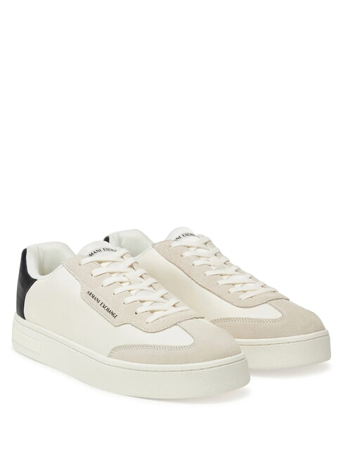 ARMANI EXCHANGE A|X Baskets blanc cassé + noir - Chaussures Homme