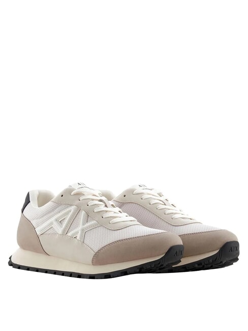 ARMANI EXCHANGE A|X Contrasto Baskets place taupe + blanc cassé - Chaussures Homme