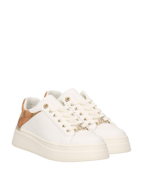ALVIERO MARTINI PRIMA CLASSE GEO JUNIOR Baskets à lacets bijoux Blanc / Beige Géo - Chaussures Femme