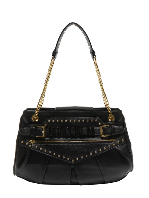 BRACCIALINI GISELLE Sac à bandoulière avec logo en métal noir - Sacs pour Femme