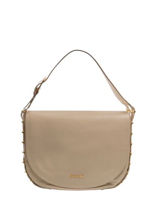 BRACCIALINI NORA Sac à bandoulière en cuir beige - Sacs pour Femme