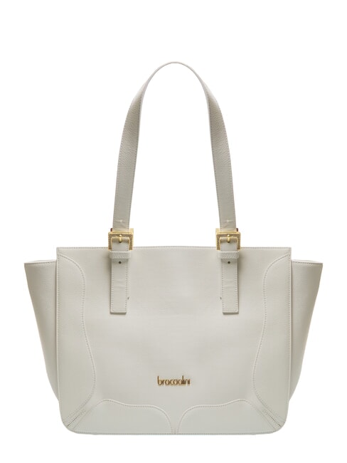 BRACCIALINI HELLEN Sac shopping en cuir blanc - Sacs pour Femme