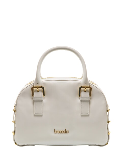 BRACCIALINI NORA Sac cartable en cuir avec boucles blanc - Sacs pour Femme