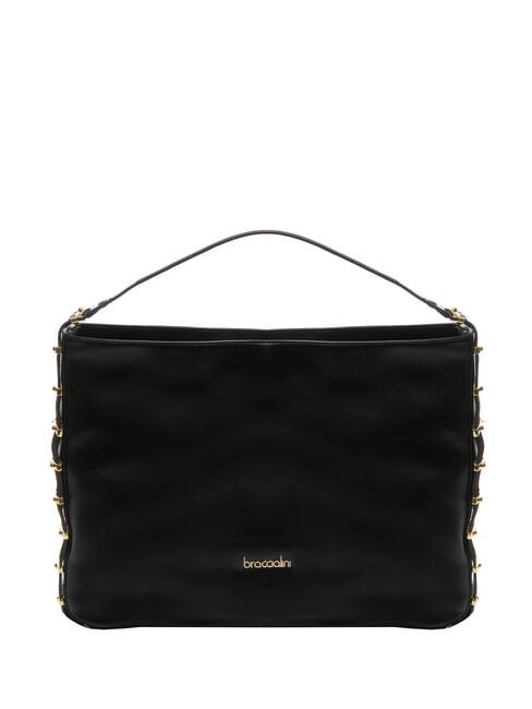 BRACCIALINI NORA Sac hobo en cuir noir - Sacs pour Femme
