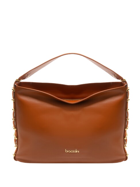 BRACCIALINI NORA Sac hobo en cuir marron - Sacs pour Femme